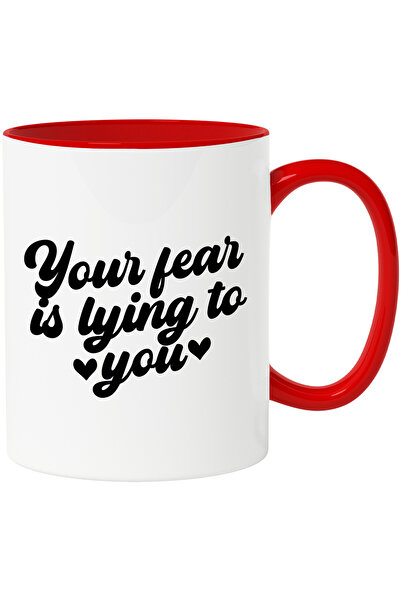 StoryGift Romania Cana Cu Inimioare Si Mesajul "your Fear Is Lying To You" - ...