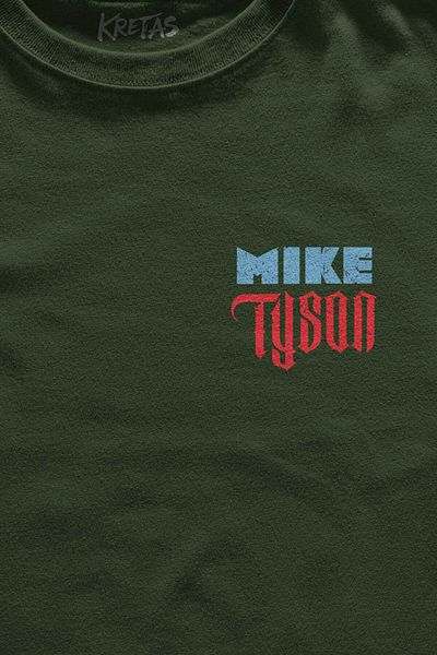 Kretas Χακί μπλουζάκι Mike Tyson Boxing Box Sport King Ring με στάμπα Unisex T-shirt