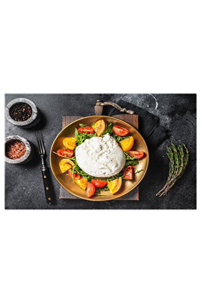 StoryGift Romania Tablou Canvas - Burrata Italiana: Branza Mozzarella, Gourmet, Delicios