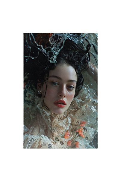 StoryGift Romania Tablou Canvas: Contrastul Dintre Pielea Albă Și Părul Ca Ab...