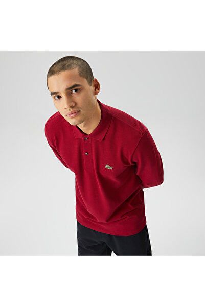 Lacoste L.12.12 Erkek Classic Fit Uzun Kollu Bordo Polo