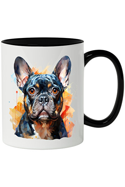 StoryGift Romania Cana Cu Caine, Bulldog Francez, Arta Abstracta, Mosaic, Mul...