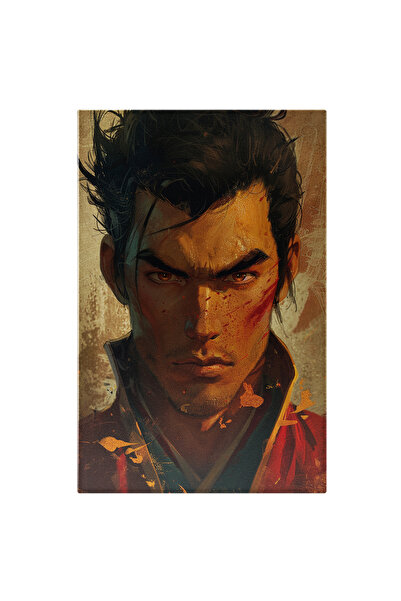 StoryGift Romania Tablou Canvas: Pictura Unui Barbat Asiatic Furios - Fotogra...