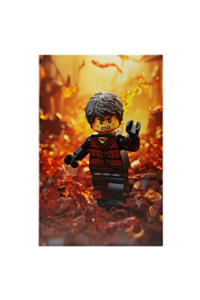 StoryGift Romania Tablou Canvas: Lego Figurina Barbat Cu Par Carunt Si Costum...