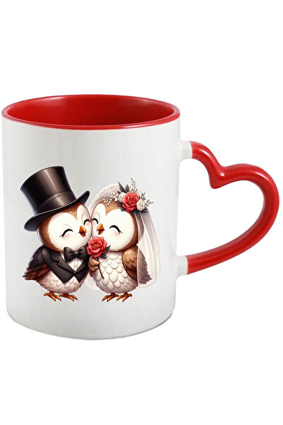 StoryGift Romania Cana Cu 2 Bufnite La Nunta | Ilustratie | Casatorie | Mirea...