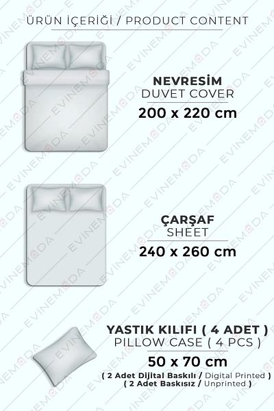 Evimemoda Serita Black - طقم غطاء لحاف مزدوج مطبوع رقميًا ثلاثي الأبعاد بقلوب حمراء