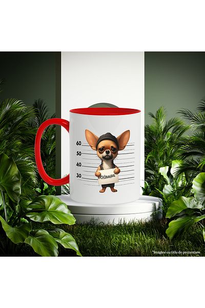 StoryGift Romania Chihuahua mug, dog, pet, illustration, small, prison, measure,, With ,STG