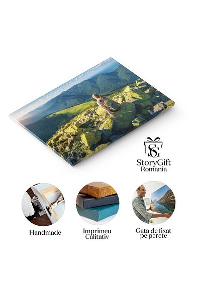 StoryGift Romania Tablou Canvas - Sub Soarele Rasare: Fata In Cautarea Frumusetii Naturii