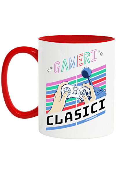 StoryGift Romania Cana Gameri Clasici Maneta Vintigi Veteran Lume Noua, 330ml, Ceramic Cu Maner Ro, Cu ,stg