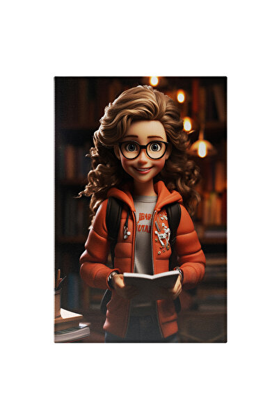 StoryGift Romania Tablou Canvas: Copil Tocilar Costum, Papusa, Ochelari, Foto...