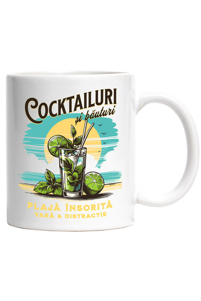 StoryGift Romania Cocktails and Drinks Mug. Sunny Beach, 330ml, Ceramic With ...