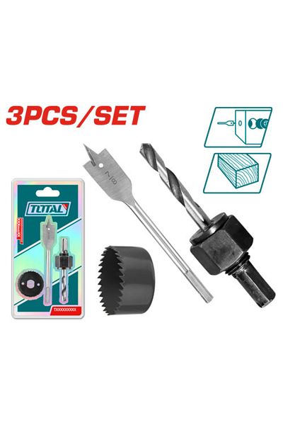TOTAL 3pcs/set Wood Carving Bit Set