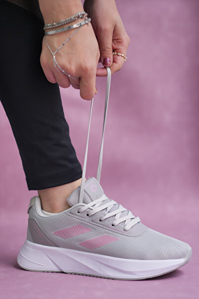 SOLAZER Kadın - Gri Pudra Sneaker Günlük Spor Ayakkabı 052