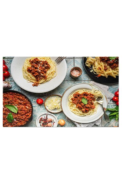 StoryGift Romania Tablou Canvas - Mancare Traditionala Italiana - Paste Cu Sos Bolognese