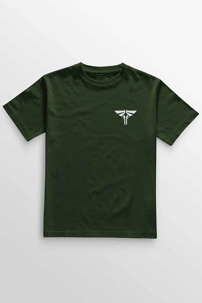 Kretas Χακί T-shirt Firefly Last Of Us Butterfly Minimal μπροστινό Unisex T-shirt