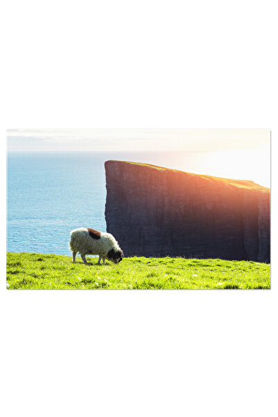 StoryGift Romania Tablou Canvas Vedere Incredibila A Lacului Sorvagsvatn, Pei...