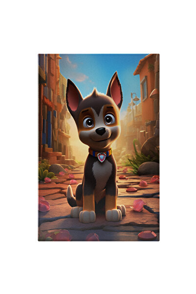 StoryGift Romania Tablou Canvas: Câine Maro Pe Stradă- Personaj Animat Pictur...