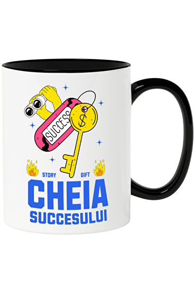 StoryGift Romania Cana Cu Cheie De Aur Text Cheia Succesului Flacari Foc Munc...