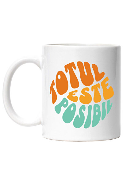 StoryGift Romania Cana Cu Mesaj Inspirational Motivatie Stil Sfera Totul Este Posibil, Ceramica, 3, Cu ,stg