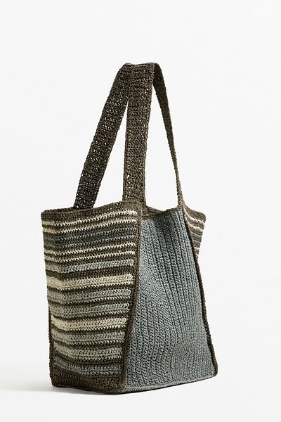 Oysho Striped shopper bag