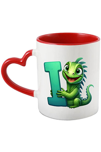StoryGift Romania Cana Cu Soparla Iguana Cu Litera "i", Ilustratie, Pentru Copii, Scoala, Elev, Ab, Cu ,stg