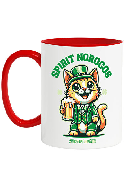 StoryGift Romania Cana Spirit Norocos Pisica De Ziua Norocului, 330ml, Cerami...