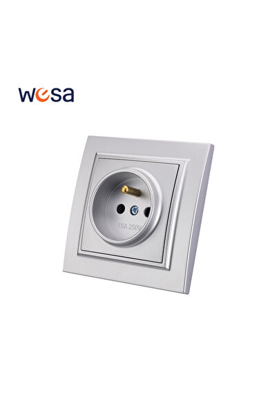 Choice7 EU 1 Socket France WESA Silvery Wall Surface Sket Plugs Power 2 Sket ...
