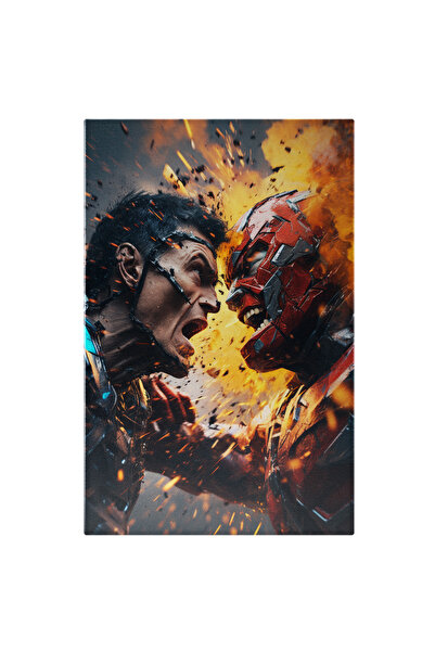 StoryGift Romania Tablou Canvas: Luptă Între Super-eroi- Artă Și Animație Pic...