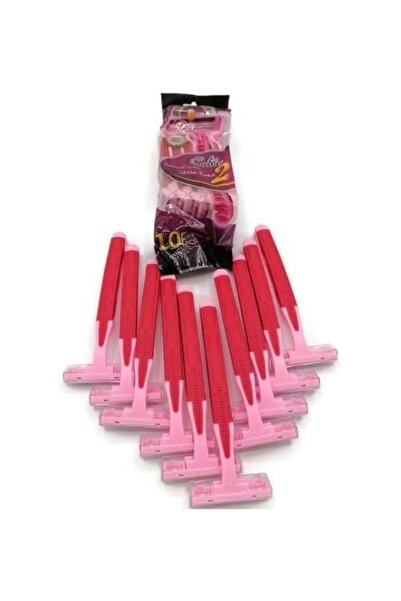 colier طقم شفرات حلاقة بشفرتين من 10 قطع وردي