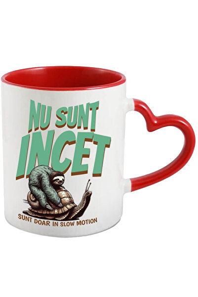 StoryGift Romania Cana Animal Lenes Si Melc Text Haios Nu Sunt Incet Doar In Slow Motion, 330ml, C, Cu ,stg