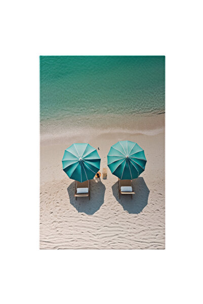 StoryGift Romania Tablou Canvas: Fotografie De Pe Plaja - Facuta Cu Drona Umb...