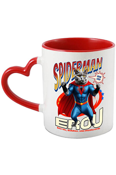 StoryGift Romania Cana Cu British Shorthair Caine In Costum De Spiderman Cu P...