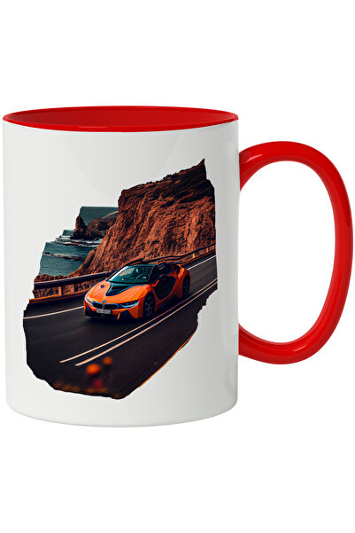 StoryGift Romania Cana Cu Masina Sport, Peisaj, Drum, Apa, Munte, Multicolor 330 Ml, Ceramica Cu M, Cu ,stg