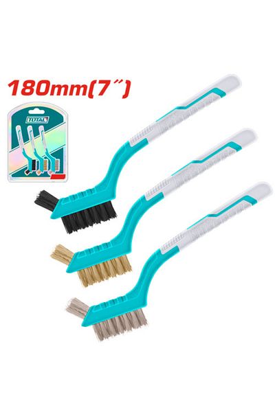 TOTAL 7" Wire Brush Set 3pcs/set