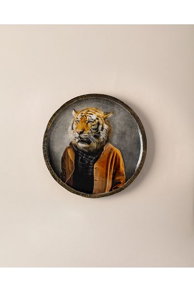 Madame Coco Louis Decorative Plate - Brown