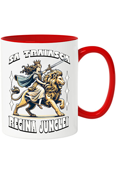 StoryGift Romania Cana Sa Traiasca Regina Junglei Fata Pe Leu , 330ml, Cerami...