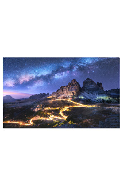 StoryGift Romania Tablou Canvas: Drumuri In Lumina Stelelor - Peisaj Stelar In Munte