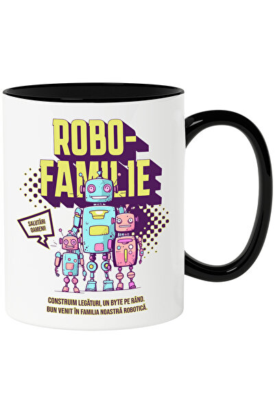 StoryGift Romania Cana Robo Familie, Iubire Robot, Parinti, Copii, 330ml, Cer...
