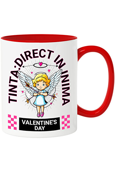 StoryGift Romania Cana Ingerul Iubirii Sageti Tinta In Inima, 330ml, Ceramic ...