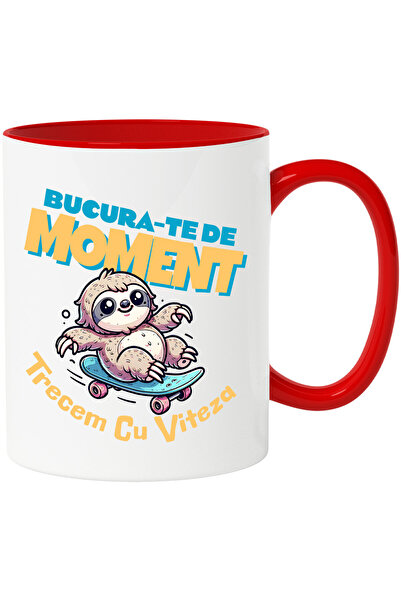 StoryGift Romania Cana Cu Animal Lenes Vesel Pe Placa De Skateboard Sport Dis...