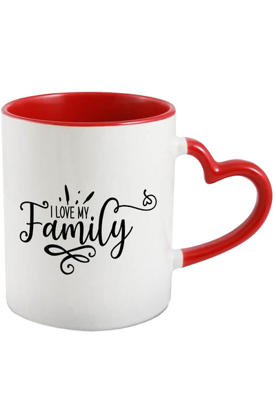 StoryGift Romania Cana Pentru Cei Care Isi Iubesc Sincer Familiile Cu Maner Inima Rosie, Cu Maner Inima,stg