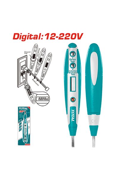TOTAL 12-220V Electronic Tester Screwdriver