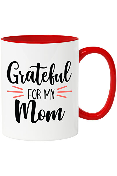 StoryGift Romania Cana Pentru Un Copil Recunoscator Pentru Mama Pe Care O Are Cu Maner Rosu, Cu Maner R,stg