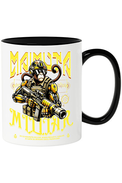 StoryGift Romania Cana Maimuta Militar, Armata, Arma, Soldat , 330ml, Ceramic...