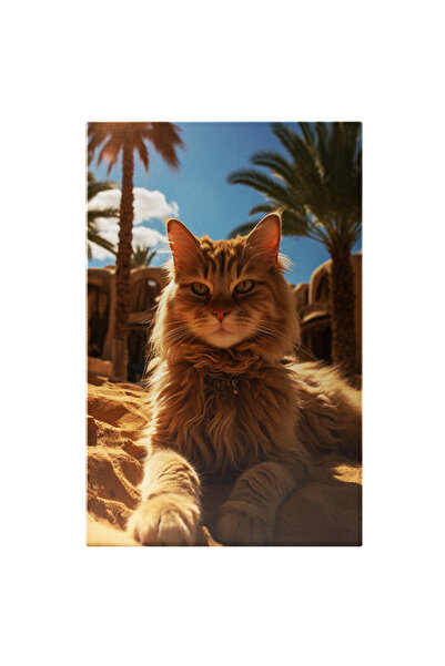 StoryGift Romania Tablou Canvas: Pisică Bengaleză Pe Plajă- Animal De Compani...