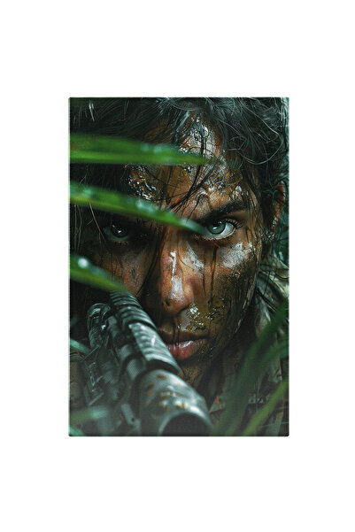 StoryGift Romania Tablou Canvas: Începului Războiului Din Junglă Și Femeia Mi...