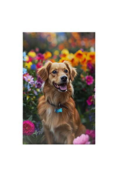 StoryGift Romania Tablou Canvas: Câinele Milo Cu Zgardă Ascultă Stăpânul La P...