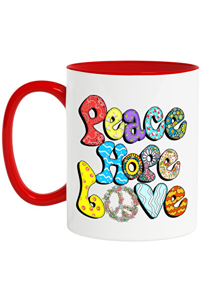 StoryGift Romania Cana Cu Mesajul "peace, Hope, Love", Stilul Hippie, Cultura...