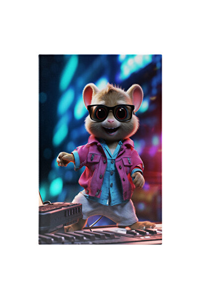 StoryGift Romania Tablou Canvas: Soricelul Dj Un Soricel Imbracat Cool Care P...