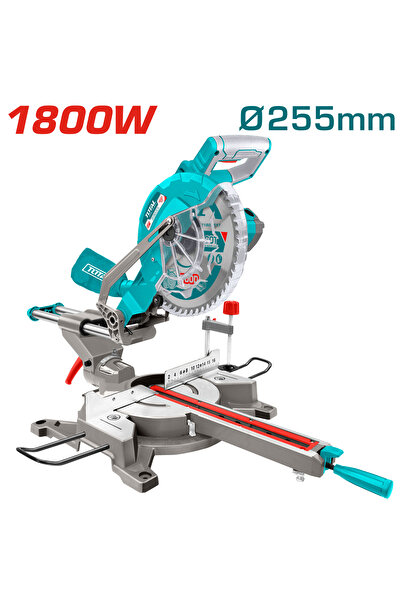 TOTAL ماكينة قص خشب قاعدة 1800w 255mm سحاب